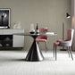 Sintered Stone Modern Round Dining Table Black Stone Top Table with Pedestal Clearhalo ' dining_table' 'Dining Tables & Seating' 'Dining Tables' 'furn' 'furn_dining_table' 'Furniture' 'furniture_dining_table' 'Kitchen & Dining Furniture' 'kitchen&dining_furn' 'kitchen' 'kitchen_dining_table' 1200x1200_aa0d52bd-2d8e-4089-9fea-f7dc0e448407