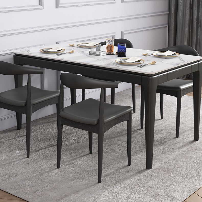 Modern Style Home Sintered Stone Dining Table Rectangle Shape Table with Ash Wood Base Clearhalo ' dining_table' 'Dining Tables & Seating' 'Dining Tables' 'furn' 'furn_dining_table' 'Furniture' 'furniture_dining_table' 'Kitchen & Dining Furniture' 'kitchen&dining_furn' 'kitchen' 'kitchen_dining_table' 1200x1200_aa0e7f82-3257-448b-b086-cc5bc68d0ddf