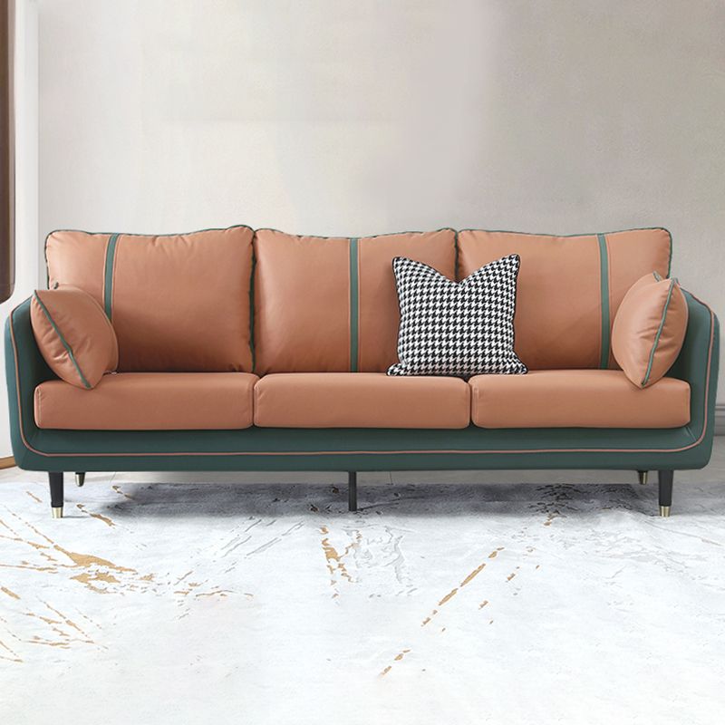 フェイクレザー85 "高タキシードアームソファ枕、リビングルーム