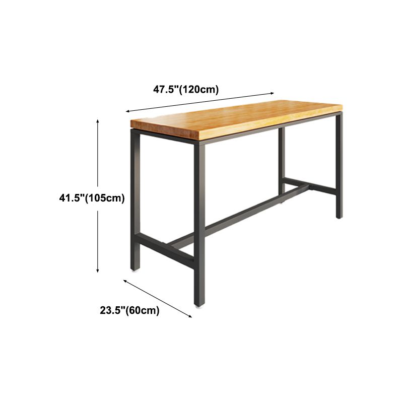 Wood Trestle Modern Bar Stool Table Natural Bistro Bar Height Cocktail Table Clearhalo 'Bar Furniture' 'Bar Tables' 'bar_tables' 'furn' 'furn_bar_tables' 'Furniture' 'furniture_bar_tables' 'Kitchen & Dining Furniture' 'kitchen&dining_furn' 'kitchen' 1200x1200_aa0fa2ee-e618-4ff0-a355-981a2bf5df0d