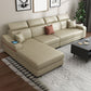 Contemporary Faux Leather/Fabric L-Shape Sofa with Pillow Top Arm Clearhalo 'furn' 'furn_sectionals' 'Furniture' 'furniture_sectionals' 'Living Room Furniture' 'Sectionals' 1200x1200_aa11bb2c-fa81-4a18-a7f6-361604c458e2