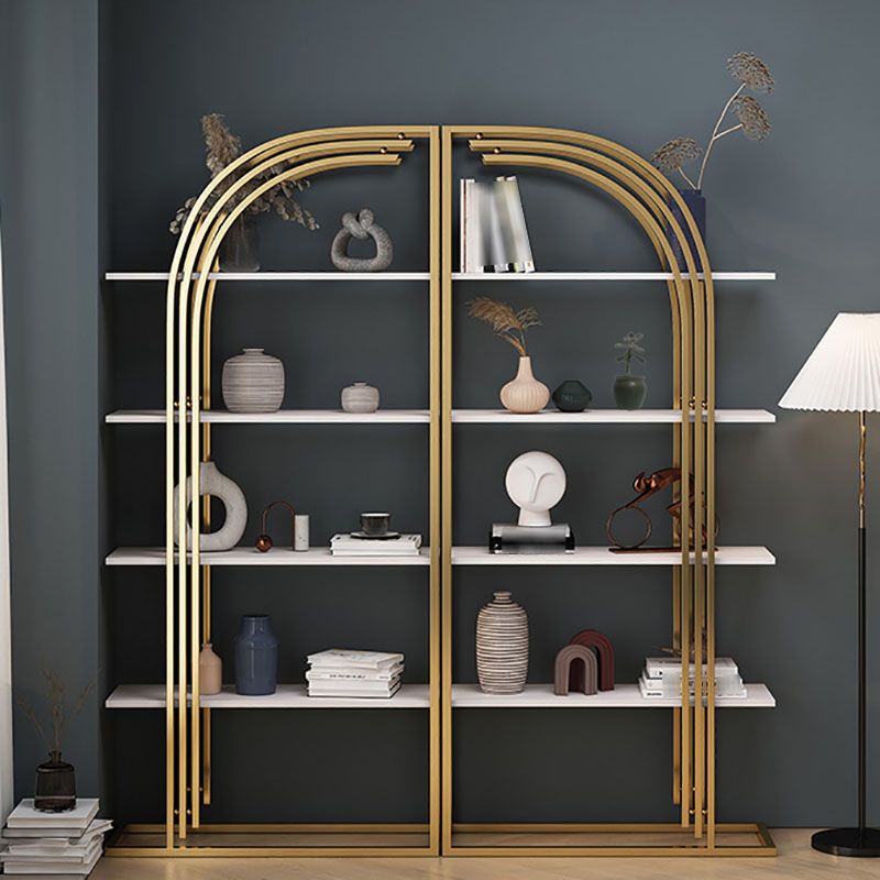 12"W Bookshelf Open Back Glam Style Bookcase for Study Room Home Office Clearhalo 'Bookcases' 'furn' 'furn_bookcases' 'Furniture' 'furniture_bookcases' 'kitchen' 'kitchen_bookcases' 'Living Room Furniture' 'Office Furniture' 1200x1200_aa1248d6-9b3a-47d8-a3c2-0f9d588e55e5