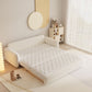 Scandinavian 32.28" Wool Sleeper Sofa Square Arm Sofa Bed in White