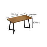 Industrial Wooden Dining Table Double Pedestal Dining Table for Restaurant Clearhalo 'Dining Tables & Seating' 'Dining Tables' 'dining_table' 'furn' 'furn_dining_table' 'Furniture' 'furniture_dining_table' 'Kitchen & Dining Furniture' 'kitchen' 'kitchen_dining_table' 1200x1200_aa1762bc-88b2-4885-b84f-07626c1f2d4e