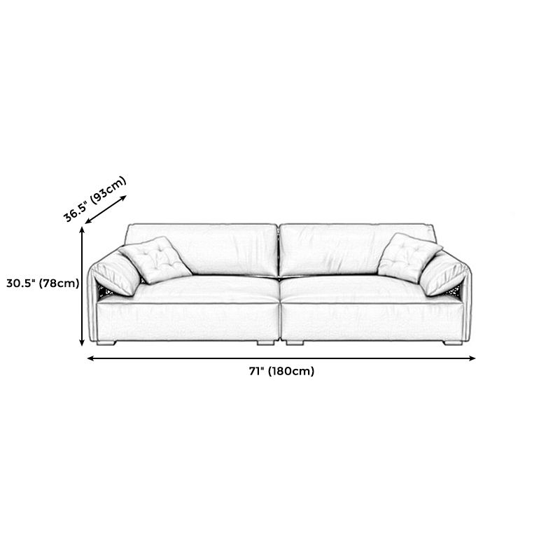 ステイン抵抗性のあるリビングルーム枕トップアーム標準グレーソファ