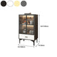 Modern Display Cabinet Faux Wood Storage Cabinet with Glass Doors for Living Room Clearhalo 'Display & China Cabinets' 'display_china_cabinets' 'furn' 'furn_display_china_cabinets' 'Furniture' 'Kitchen & Dining Furniture' 1200x1200_aa18a033-4df9-479e-8f15-00503a36d1e2