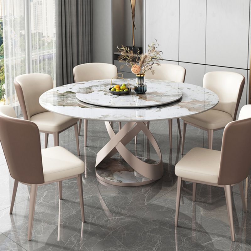 Eigentijdse metalen eetkamer stoel armloze faux lederen zijstoelen