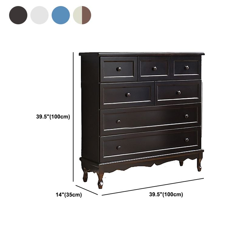 Modern Solid Wood Accent Chest with Drawers 13.77" Wide Chest