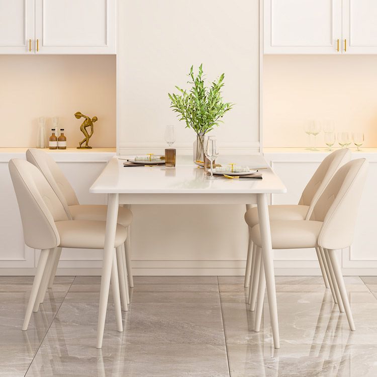 Rectangle Dining Table Contemporary 4 Legs Dining Site Table Clearhalo 'Dining Tables & Seating' 'Dining Tables' 'dining_table' 'furn' 'furn_dining_table' 'Furniture' 'Kitchen & Dining Furniture' 1200x1200_aa19cee7-e4e0-4083-89d0-583229e8559b