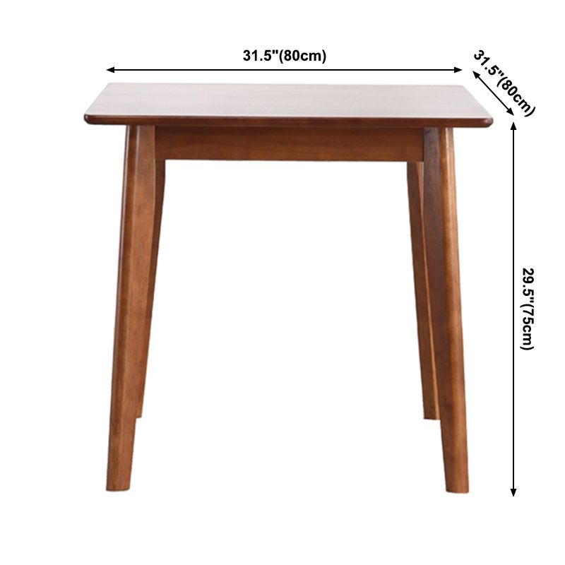 Square Shape Industrial Dining Table Wood Color Fixed Table with Rubberwood Solid Wood Clearhalo ' dining_table' 'Dining Tables & Seating' 'Dining Tables' 'furn' 'furn_dining_table' 'Furniture' 'furniture_dining_table' 'Kitchen & Dining Furniture' 'kitchen&dining_furn' 'kitchen' 'kitchen_dining_table' 1200x1200_aa1c20ef-0ee2-426d-9792-485ec533c93e