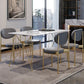 White Stone Top Dining Table Set 1/2/5 Pieces Contemporary Indoor Dinette Set Clearhalo 'Dining Room Sets' 'Dining Tables & Seating' 'dining_room_set' 'furn' 'furn_dining_room_set' 'Furniture' 'Kitchen & Dining Furniture' 1200x1200_aa1d50d8-7c42-45d7-9e15-599874789122