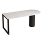 Simplicity Style Dining Table Stone Dinner Table with Metal Double Pedestal Clearhalo ' dining_table' 'Dining Tables & Seating' 'Dining Tables' 'furn' 'furn_dining_table' 'Furniture' 'furniture_dining_table' 'Kitchen & Dining Furniture' 'kitchen&dining_furn' 'kitchen' 'kitchen_dining_table' 1200x1200_aa1efc38-0870-4bdb-b03a-64b8fb0f6325