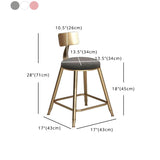 Glam Velvet Low Back Bar Stool Matte Finish Footrest Home Stool Clearhalo 'Bar Furniture' 'Bar Stools' 'bar_stools' 'furn' 'furn_bar_stools' 'Furniture' 'furniture_bar_stools' 'Kitchen & Dining Furniture' 1200x1200_aa1f2f88-db67-42f2-af53-d21836f25b76