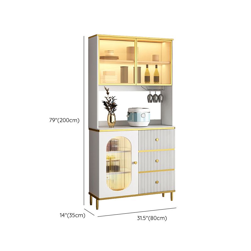 Modern Wood Dining Hutch Glass Doors Storage Cabinet with Doors for Living Room Clearhalo 'Display & China Cabinets' 'display_china_cabinets' 'furn' 'furn_display_china_cabinets' 'Furniture' 'Kitchen & Dining Furniture' 1200x1200_aa1f7bfd-a875-4ddd-a051-6b38928faa62