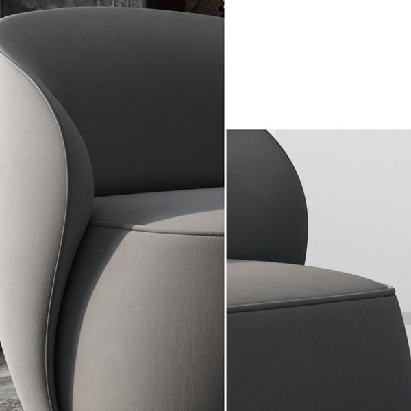 Fixed Back Round Accent Chair Solid Color Modern Lounge Chair Clearhalo 'Accent Chairs' 'accent_chairs' 'Chairs & Seating' 'furn' 'furn_accent_chairs' 'Furniture' 'Living Room Furniture' 1200x1200_aa2017a6-5891-4169-8348-4d36fddd6682