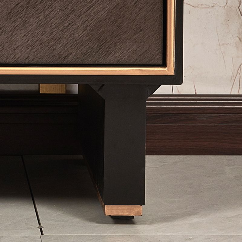 Server a 2 porte in legno ingegnerizzato in legno con gambe in legno massiccio