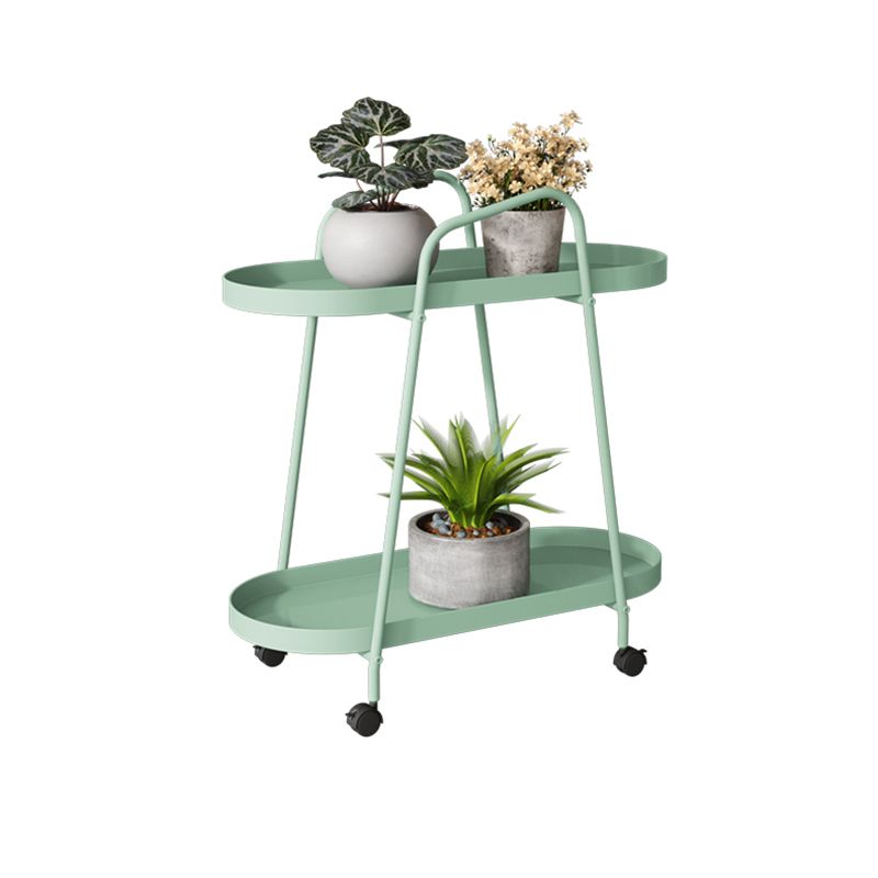 11" Wide Contemporary Corner Table Metal Double Tier End Table