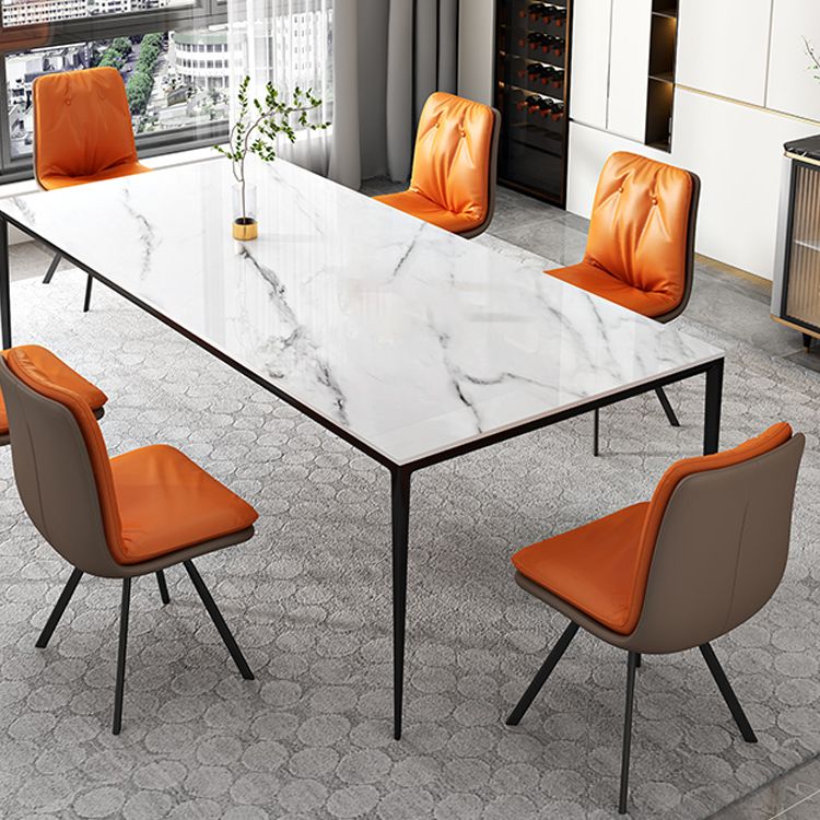 1/2/4/5/7/11 Pcs Metal Contemporary Dining Room Set with Rectangle Table Dinette Set Clearhalo 'Dining Room Sets' 'Dining Tables & Seating' 'dining_room_set' 'furn' 'furn_dining_room_set' 'Furniture' 'furniture_dining_room_set' 'Kitchen & Dining Furniture' 'kitchen&dining_furn' 'kitchen' 1200x1200_aa2449a1-2902-459d-a79c-158e19018b51
