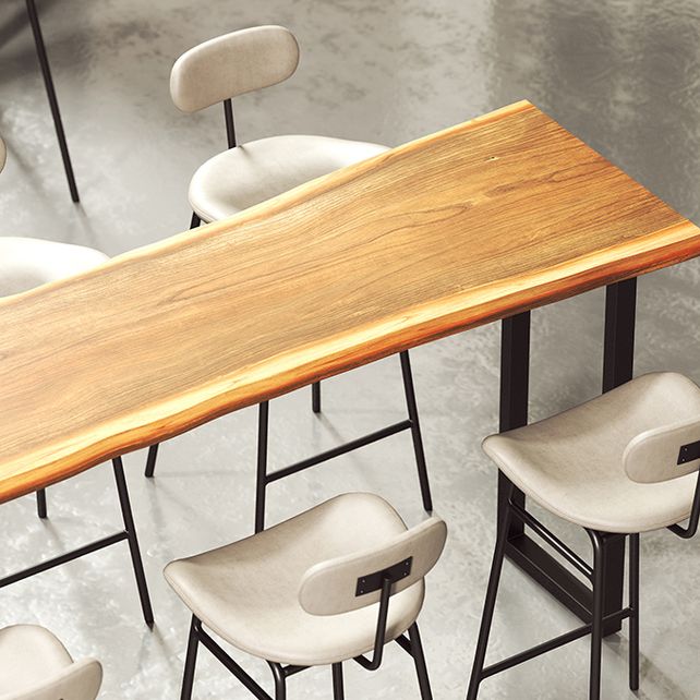 Industrial Armless Bar Stool Faux Leather Bar Chair with Metal Footrest Clearhalo 'Bar Furniture' 'Bar Stools' 'bar_stools' 'furn' 'furn_bar_stools' 'Furniture' 'Kitchen & Dining Furniture' 1200x1200_aa24afda-9bc4-4dab-8b06-be298ba01351