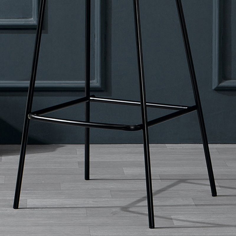 Contemporary Faux Leather Counter Stool Counter Height Bar Stool with Footrest Clearhalo 'Bar Furniture' 'Bar Stools' 'bar_stools' 'furn' 'furn_bar_stools' 'Furniture' 'Kitchen & Dining Furniture' 1200x1200_aa24f7dc-1730-4464-b341-45db636f23d2