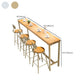 Modern Style Bar-height Table Wood Top Height Bistro Pub Table Clearhalo 'Bar Furniture' 'Bar Tables' 'bar_tables' 'furn' 'furn_bar_tables' 'Furniture' 'Kitchen & Dining Furniture' 1200x1200_aa24fee7-e114-467a-adab-8312bf06c973
