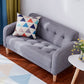 65"High Modern Cotton Blend Tufted Square Arm Sofa, Living Room