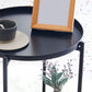 Mid-Century Modern Cross Legs Coffee Table with Round Top in Iron Clearhalo 'Coffee & Accent Tables' 'Coffee Tables' 'coffee_tables' 'furn' 'furn_coffee_tables' 'Furniture' 'Living Room Furniture' 1200x1200_aa288432-b7b8-4b13-b453-dba456b3996e