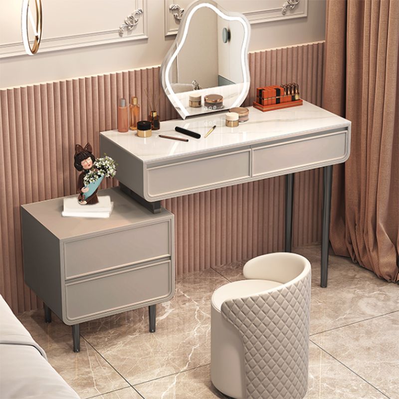 Minimalist Stone Top Vanity Table Modern Makeup Counter with 4 Drawers Clearhalo 'Bedroom Furniture' 'furn' 'furn_makeup_vanities' 'Furniture' 'Makeup Vanities' 'makeup_vanities' 1200x1200_aa2a0bbf-85dc-439b-8809-391314fd4572