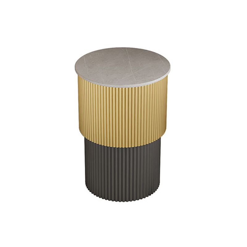 Piédestal glamour de table basse ronde en ardoise sans table basse simple pénible