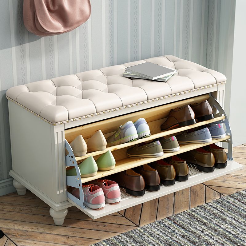 Traditional Solid Wood Entryroom Bench 50"H Tufted Seating Bench with Storage Clearhalo 'Benches' 'Chairs & Seating' 'furn' 'furn_benches' 'Furniture' 'Living Room Furniture' 1200x1200_aa2b9021-edbf-49ee-81be-56407ac0b46e