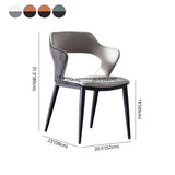 Modern Faux Leather Dining Chairs Arm Metal Dining Chairs for Restaurant Use Clearhalo ' kitchen&dining_furn' 'Dining Chairs' 'Dining Tables & Seating' 'dining_chair' 'furn' 'furn_dining_chair' 'Furniture' 'furniture_dining_chair' 'Kitchen & Dining Furniture' 'kitchen' 1200x1200_aa2ca3b0-b353-40bd-adc6-ed6319e03454