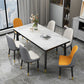 Rectangle Stone Top Dining Table Glam Style Kitchen Dining Table Clearhalo 'Dining Tables & Seating' 'Dining Tables' 'dining_table' 'furn' 'furn_dining_table' 'Furniture' 'Kitchen & Dining Furniture' 1200x1200_aa2d9cbe-d00c-401d-9e37-16ccaa43673b