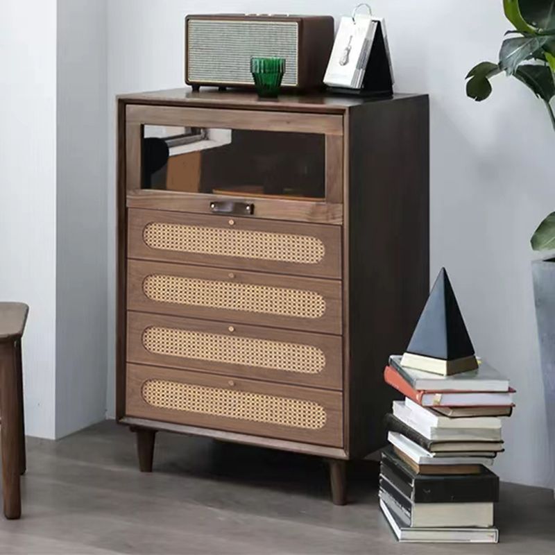 Industrial Wicker Rattan Accent Cabinet Solid Wood Storage Cabinet Clearhalo 'Cabinets & Chests' 'cabinets_chests' 'furn' 'furn_cabinets_chests' 'Furniture' 'Living Room Furniture' 1200x1200_aa2e6ee8-38ed-4b58-9855-5cd557f6d354