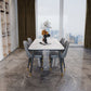 Industrial Kitchen Dinner Table Rectangle Stone 4 Legs Dining Table Clearhalo 'Dining Tables & Seating' 'Dining Tables' 'dining_table' 'furn' 'furn_dining_table' 'Furniture' 'Kitchen & Dining Furniture' 1200x1200_aa2fc1ca-46db-471f-adb5-a0cd649fe6a9