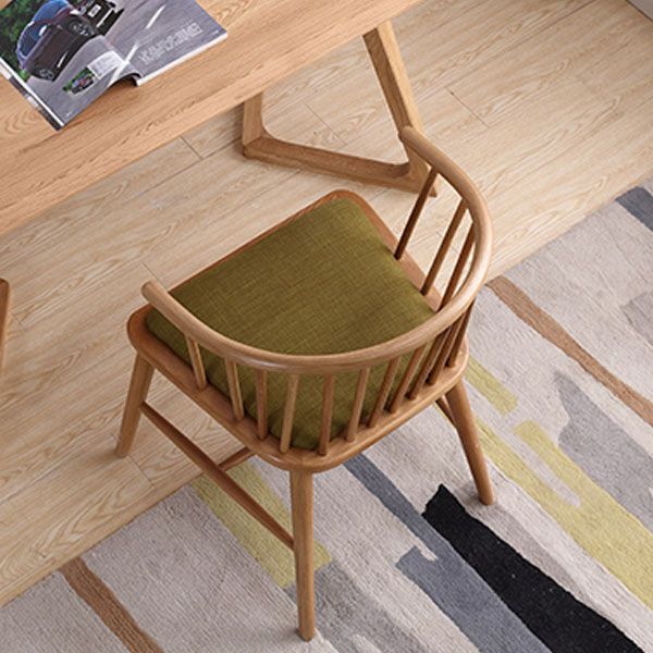 Contemporary Homestay Wood Arm Chair Matte Finish Windsor Back Dining Chair Clearhalo ' kitchen&dining_furn' 'Dining Chairs' 'Dining Tables & Seating' 'dining_chair' 'furn' 'furn_dining_chair' 'Furniture' 'furniture_dining_chair' 'Kitchen & Dining Furniture' 'kitchen' 1200x1200_aa2fee92-10ec-4ec3-837d-37f4bab66718
