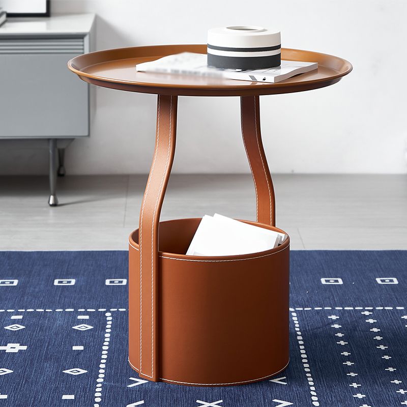 19.69"L x 19.69"W x 20.87"H Round Frame End Table with Storage and Shelf Clearhalo 'Coffee & Accent Tables' 'End & Side Tables' 'end_side_table' 'end_side_tables' 'furn' 'furn_end_side_tables' 'Furniture' 'furniture_end_side_table' 'Living Room Furniture' 1200x1200_aa305d2d-50b4-4d1d-96ac-fc2c1a6c74d7