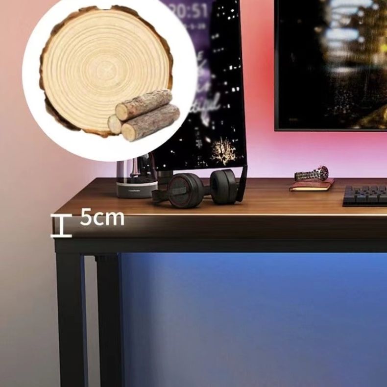 Modern Style Rectangular Writing Desk with Solid Wood Top and Black Iron Legs Clearhalo 'Furniture' 'furniture_office_desk' 'Office Desks' 'Office Furniture' 'office_desk' 1200x1200_aa31af66-457f-4827-b04b-d26ebf12a794