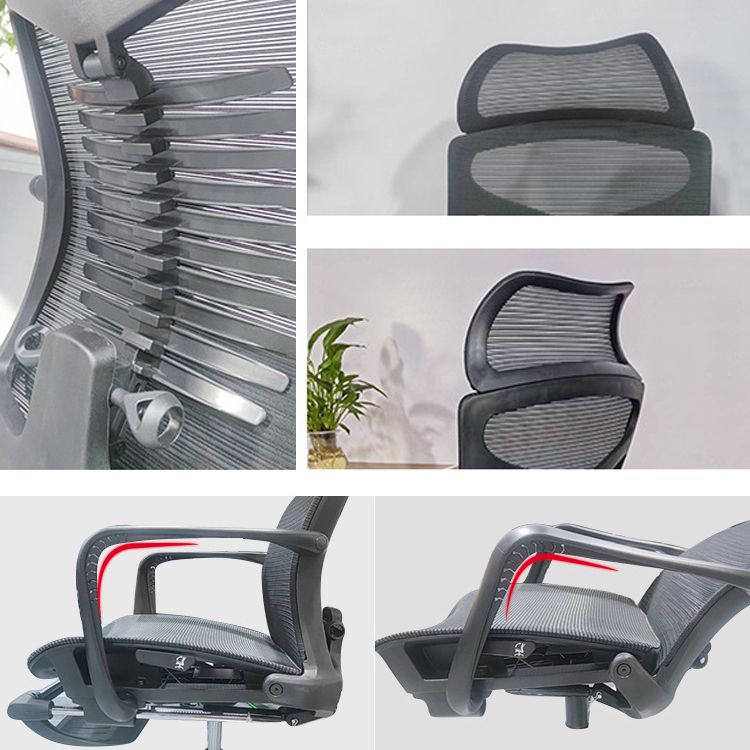 Chaise de roues modernes et contemporaines chaise de bureau arrière noir