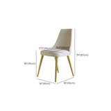 Silla lateral de metal de estilo nórdico silla de comedor lateral de oro para sala de estar
