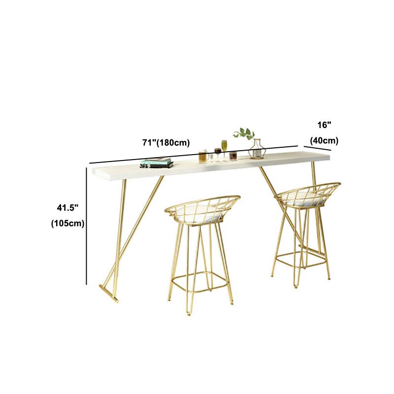 Glam Style Rectangle Bar Table Solid Wood Bar Table with Double Pedestal Clearhalo 'Bar Furniture' 'Bar Tables' 'bar_tables' 'furn' 'furn_bar_tables' 'Furniture' 'Kitchen & Dining Furniture' 1200x1200_aa32367e-fe8e-431e-a7cd-1ec6fbdb04dc