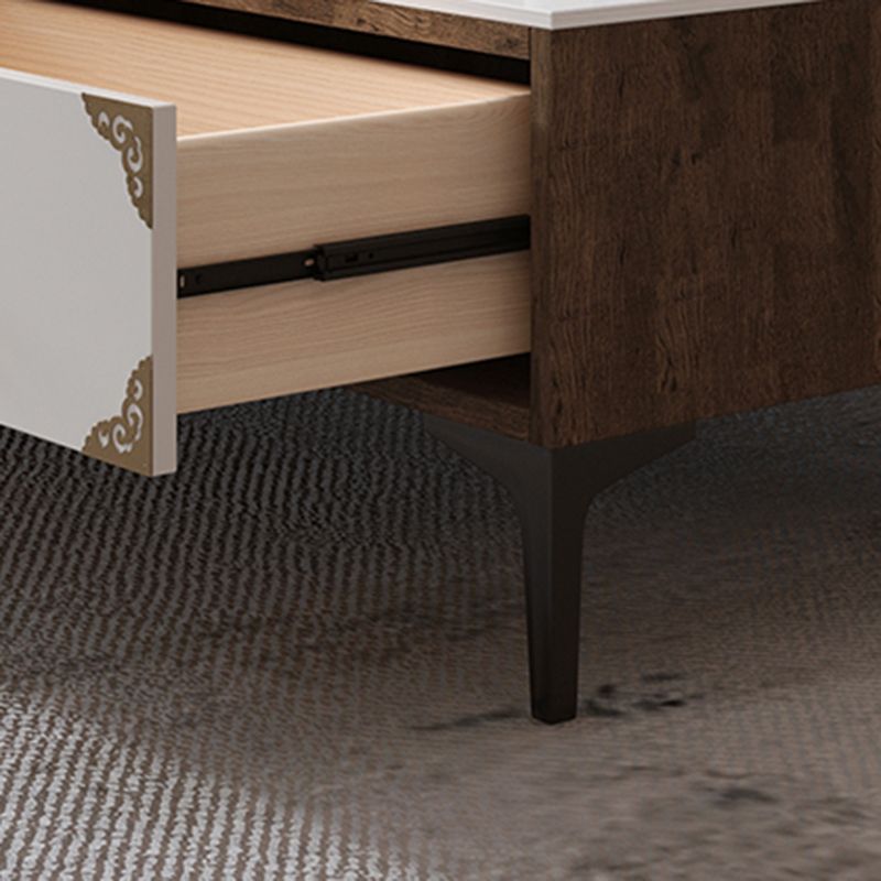 Stone Media Console TV Stand Contemporary TV Media Stand with 3 Drawers Clearhalo 'furn' 'furn_tv_stands_entertainment_centers' 'Furniture' 'Living Room Furniture' 'TV Stands & Entertainment Centers' 'TV Stands & Media Storage Furniture' 'tv_stands_entertainment_centers' 1200x1200_aa32f1a5-ee48-41a6-b56f-f2423f2a4301