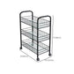 Contemporary Metal Bookcase Standard Open Back Bookshelf with Shelves