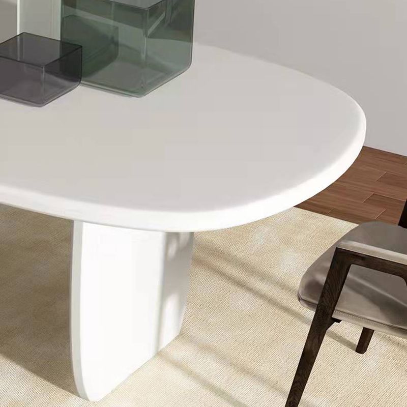 Modern Solid Wood Table for Restaurant Rectangle White Dining Table with Double Pedestal Clearhalo 'Dining Tables & Seating' 'Dining Tables' 'dining_table' 'furn' 'furn_dining_table' 'Furniture' 'furniture_dining_table' 'Kitchen & Dining Furniture' 1200x1200_aa378fa9-8b4e-4ee9-a301-809ddaf21aa1