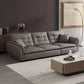 Contemporary 43.3" Wide Solid Color Faux Leather Flared Arm Sofa