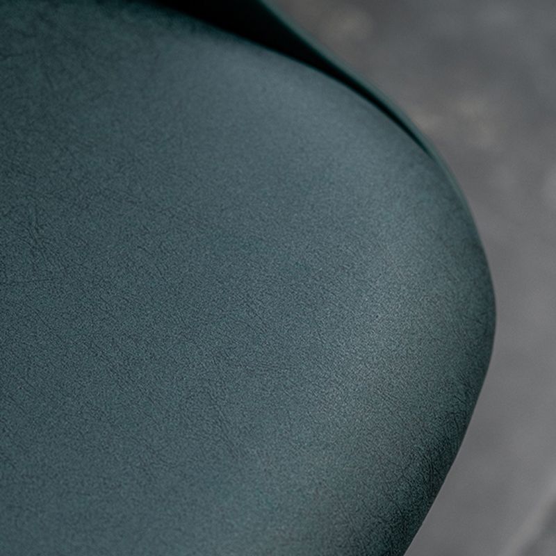 Contemporary Upholstered Dining Chairs Faux Leather and Metal Side Chair