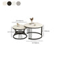 Metal and Slate Coffee Table Glam Round Frame Coffee Table Set Clearhalo 'Coffee & Accent Tables' 'Coffee Tables' 'coffee_tables' 'furn' 'furn_coffee_tables' 'Furniture' 'Living Room Furniture' 1200x1200_aa3b5d57-62e6-48ad-9081-58bea0ddcfe6