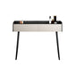 Coiffeuse contemporaine à 2 tiroirs avec plateau en pierre noire et tabouret
