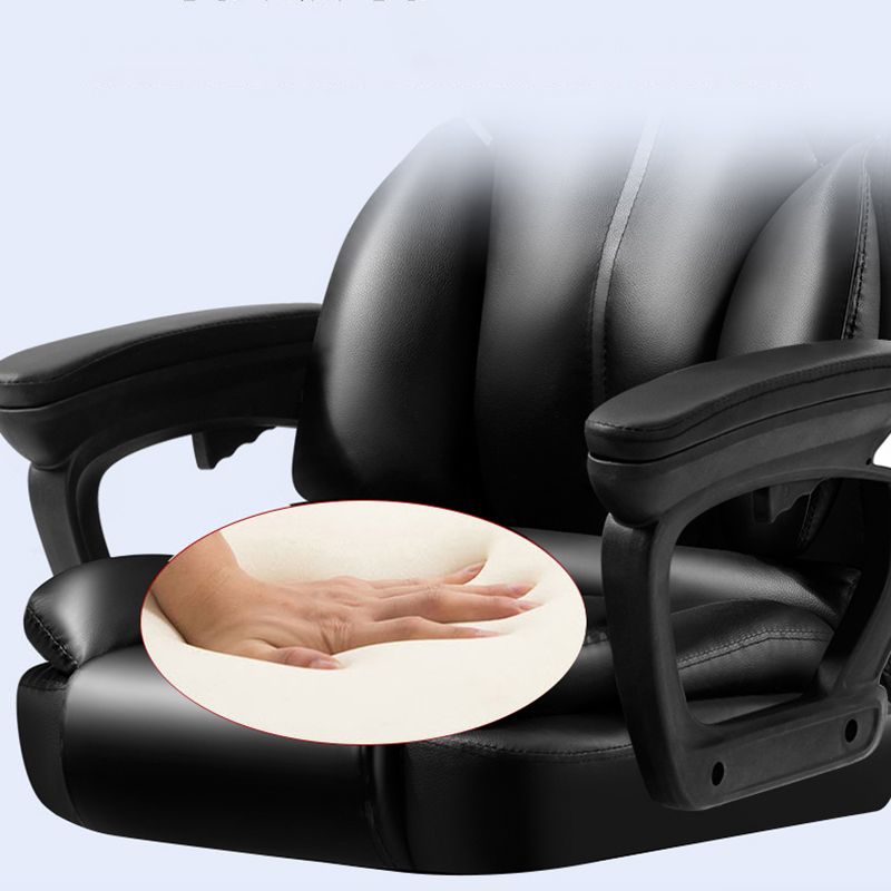 Modern Swivel Chair Adjustable Seat Height Faux Leather Office Chair with Wheels Clearhalo 'furn' 'furn_office_chair' 'Furniture' 'Office Chairs' 'Office Furniture' 'office_chair' 1200x1200_aa3cdf53-7683-4338-ac31-994e24005404