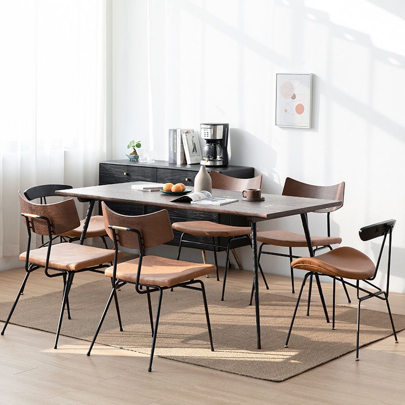 Modern 1/4/5/6/7 Pieces Dining Set Oak Wood Dining Table for Dining Room Clearhalo 'Dining Room Sets' 'Dining Tables & Seating' 'dining_room_set' 'furn' 'furn_dining_room_set' 'Furniture' 'Kitchen & Dining Furniture' 1200x1200_aa3d41df-7f4d-4007-9f79-9f4a92060a4d