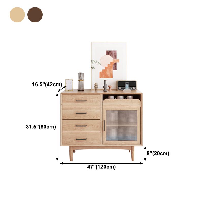 Porta e cassetto Sideboard Wood Simple Style Armadio per sala da pranzo